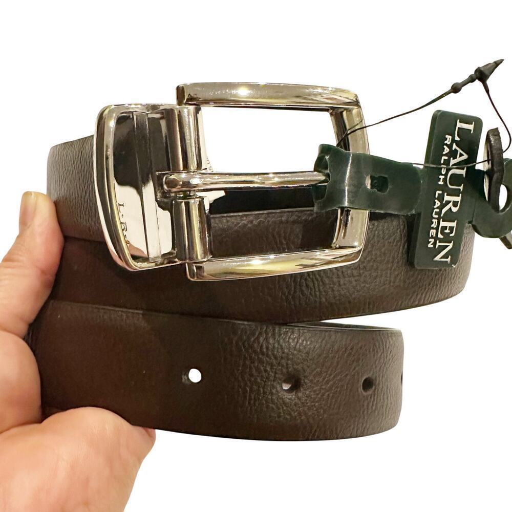 Lauren Ralph Lauren Faux Leather Reversible Belt Black/Brown Size 34